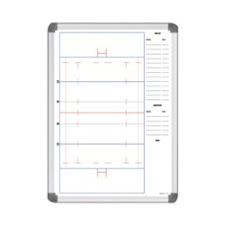 Visionchart Coaches Tactical Whiteboard 600 x 400mm Rugby Union Aluminium Frame