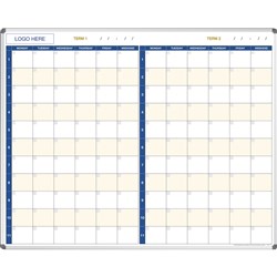 Visionchart Magnetic With Dates 2 Term School Planner Whiteboard 1500 x 1200mm
