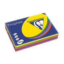 Trophee A4 Paper 80gsm Assorted Brights Pack 250