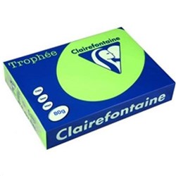 Trophee A4 Paper 80gsm Fluoro Green Ream 500 2975
