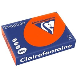 Trophee A4 Paper 80gsm Intensive Orange Ream 500 1873