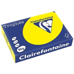 Trophee A4 Paper 80gsm Intensive Yellow Ream of 500 1877