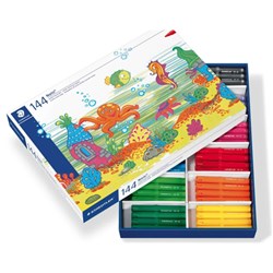 Staedtler Noris Jumbo Fibre Tip Markers Classroom Pack Box of 144