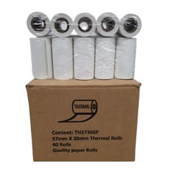 Premium Thermal Rolls 57 x 30mm Carton of 40