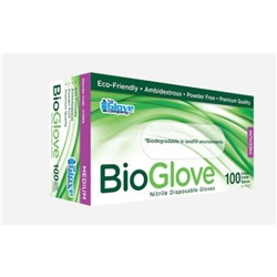 BioGlove Nitrile Disposable Eco Friendly Powder Free Medium Glove Box of 100