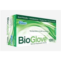 BioGlove Nitrile Disposable Eco Friendly Powder Free X-Large Glove Box of 100