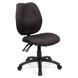 Sabina Typist Chair High Back No Arms 3 Lever Black Pattern Fabric