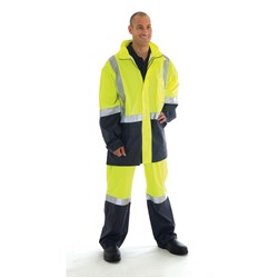 Zions HIVIS Safety Wear Two Tone Rain Jacket With 3M Tape