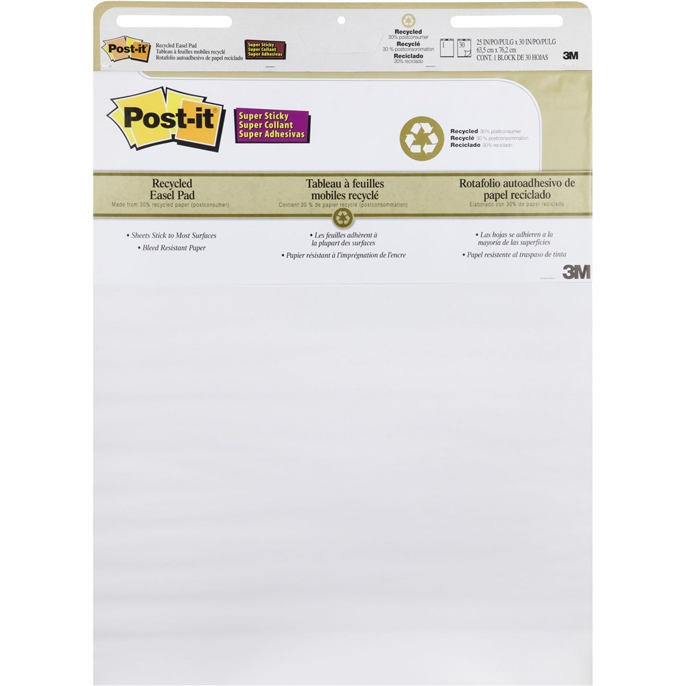 Post-it Super Sticky Easel Pad 559 635x762mm 30 Sheet Pad White