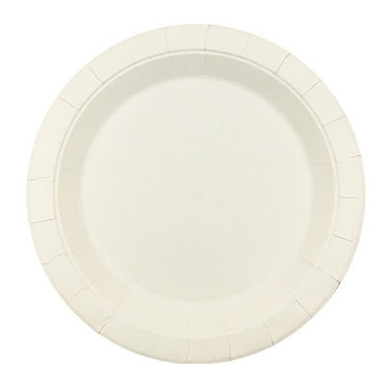 Kitchen Earth Eco Round Paper Plate White 180mm Pack of 50 Stuart