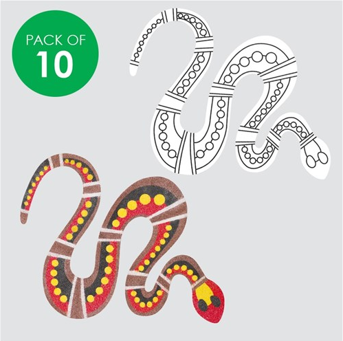 Snake Sand Pattern Art & Craft - CleverPatch Snake Sand Art Shapes Pack of 10 - Stuart and ...