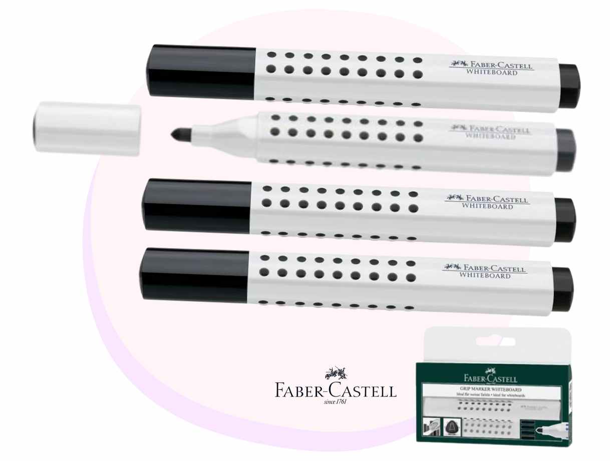 Faber Castell Triangular Grip Whiteboard Marker Black Pack of
