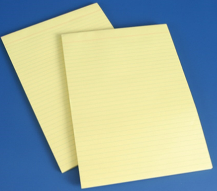 Pads OLYMPIC OFFICE PADS COLOURED Bank A4 Yellow Stuart and Dunn