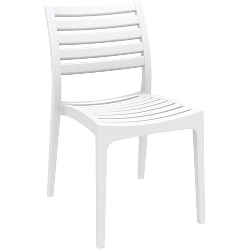 white polypropylene chair